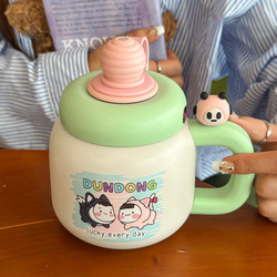 Thermos Cup for Women, High Appearance Value, 2025 New Model, Cute Straw Cup with Handle, Office and Home Use Cup, Children's Water Cup Thermos Cup for Women, High Appearance Value, 2025 New Model, Cute Straw Cup with Handle, Office and Home Use Cup, Children's Water Cup