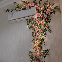 Artificial Rose Vines, Fake Flowers, Plastic Vines, Air Conditioning Pipe Wrapping Vines, Decorative Coverings, Ceiling Flower Strips, Plants Artificial Rose Vines, Fake Flowers, Plastic Vines, Air Conditioning Pipe Wrapping Vines, Decorative Coverings, Ceiling Flower Strips, Plants