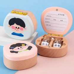 Baby umbilical cord collection box cartoon full moon girl newborn gift fetal hair souvenir fetal hair storage box Baby umbilical cord collection box cartoon full moon girl newborn gift fetal hair souvenir fetal hair storage box