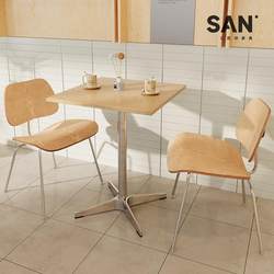 Trendy Cafe Table and Chair Set, Ins-Style Milk Tea Dessert Bakery Shop Ocean Board Table, Cake Shop Wrought Iron Chairs Trendy Cafe Table and Chair Set, Ins-Style Milk Tea Dessert Bakery Shop Ocean Board Table, Cake Shop Wrought Iron Chairs