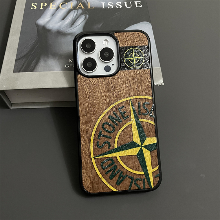Stone Island Natural Wood New 15, 14, 13, 12 iPhone Case