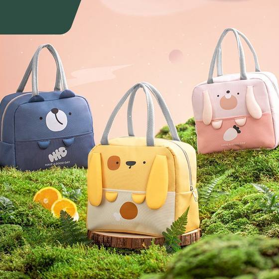 Portable insulated bag with thick aluminum foil, large handheld student lunch box bag, office worker insulated refrigerated lunch box bag Portable insulated bag with thick aluminum foil, large handheld student lunch box bag, office worker insulated refrigerated lunch box bag