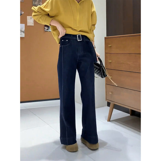 Common-washed blue jeans for women, retro simple and straight-cut 2025 autumn and winter new high-waist loose slim versatile pants
Common-washed blue jeans for women, retro simple and straight-cut 2025 autumn and winter new high-waist loose slim versatile pants
