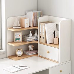 Desktop Storage Shelf, Office Desk Corner Storage Rack, Simple Desk Desktop Bookshelf, Cosmetics Storage Cabinet Desktop Storage Shelf, Office Desk Corner Storage Rack, Simple Desk Desktop Bookshelf, Cosmetics Storage Cabinet