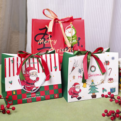 Christmas Gift Bags, New Year Red Packaging Bags, Christmas Eve Candy Tote Bags, Paper Bags with Ribbons, Wholesale Discounts Christmas Gift Bags, New Year Red Packaging Bags, Christmas Eve Candy Tote Bags, Paper Bags with Ribbons, Wholesale Discounts