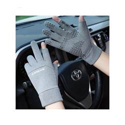 Gloves for men in winter outdoor warm touch screen anti-slip waterproof plus velvet thickened cycling and driving full-finger leaky two-finger gloves Gloves for men in winter outdoor warm touch screen anti-slip waterproof plus velvet thickened cycling and driving full-finger leaky two-finger gloves