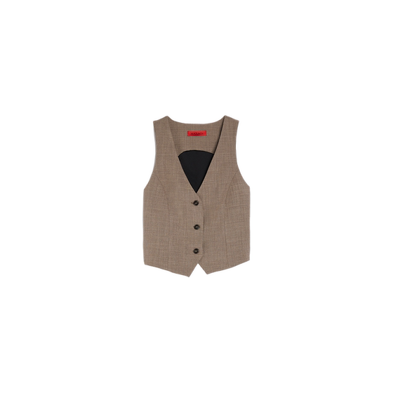 MAX/Co.V neck slim fit wool blend vest jacket two-wear horse clip women 6156014202
MAX/Co.V neck slim fit wool blend vest jacket two-wear horse clip women 6156014202