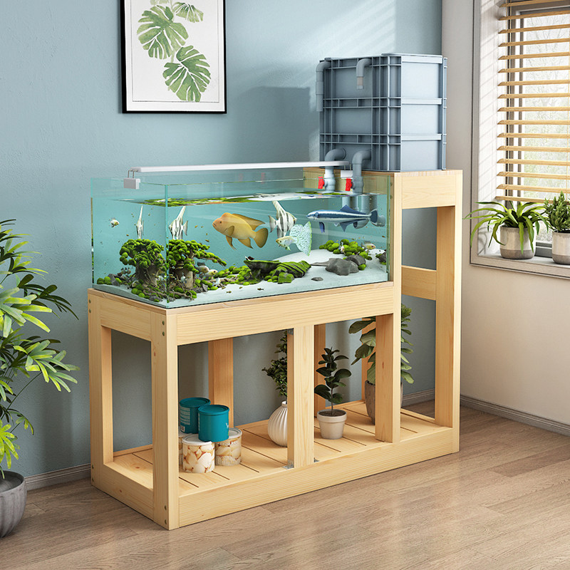 Wood Small Plywood Aquarium Solid Wood Fish Tank Rack Ecological