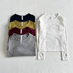 Sports Yoga Suit Tops Women's 2025 Spring & Fall Quick-drying Tight-fit Running Fitness Long sleeves Pilates Training Suit Sports Yoga Suit Tops Women's 2025 Spring & Fall Quick-drying Tight-fit Running Fitness Long sleeves Pilates Training Suit