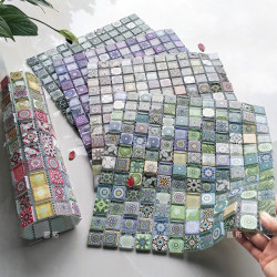 Simple Crystal Glass Inkjet 3D Printed Tiles Bathroom Kitchen Background Wall Puzzle Mosaic Retro Mosaic Simple Crystal Glass Inkjet 3D Printed Tiles Bathroom Kitchen Background Wall Puzzle Mosaic Retro Mosaic