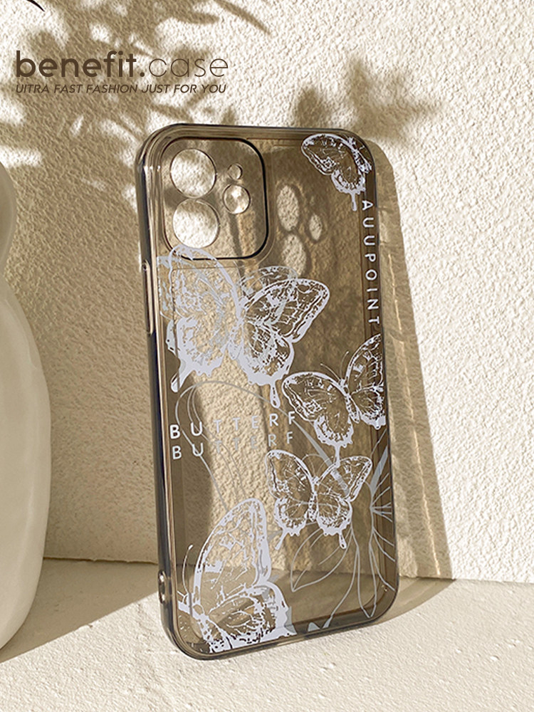 Custodia A Farfalla Colorata Per IPhone 16 15 14 11 13 Pro Max X XR XS 7 Plus 12 Mini SE Cover Per Telefono In Silicone Morbido Trasparente Coque - Foto 8