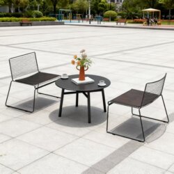 Terrace Minimalist Casual Chair Homestay Accessible Luxury Iron Sunscreen Waterproof Outdoor Table and Chair Modern Balcony Retro Table and Chair Terrace Minimalist Casual Chair Homestay Accessible Luxury Iron Sunscreen Waterproof Outdoor Table and Chair Modern Balcony Retro Table and Chair