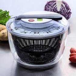Vegetable Dehydrator, Manual Salad Spinner for Home Use, Fruit and Vegetable Water Spinner, Press-Type Draining Basket, Vegetable Spinner Basin Vegetable Dehydrator, Manual Salad Spinner for Home Use, Fruit and Vegetable Water Spinner, Press-Type Draining Basket, Vegetable Spinner Basin