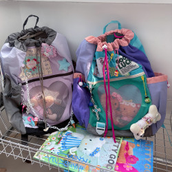 Black Sakura Sauce Japanese and Korean Retro Y2K Hot Girl Sweet and Cool Contrast Color Patch Lazy Drawstring Versatile Casual Pain Bag Backpack Black Sakura Sauce Japanese and Korean Retro Y2K Hot Girl Sweet and Cool Contrast Color Patch Lazy Drawstring Versatile Casual Pain Bag Backpack
