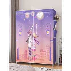 Fabric Oxford Cloth Zipper Fully Closed Kitchen Wardrobe Strong and Durable y Assembled Cabinet Cloth Simple Belt Single Person Fabric Oxford Cloth Zipper Fully Closed Kitchen Wardrobe Strong and Durable y Assembled Cabinet Cloth Simple Belt Single Person