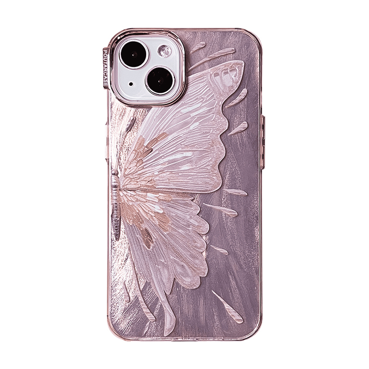 Butterfly Luxury Pink Girls Soft 15, 14, 13, 12, 11 iPhone Case