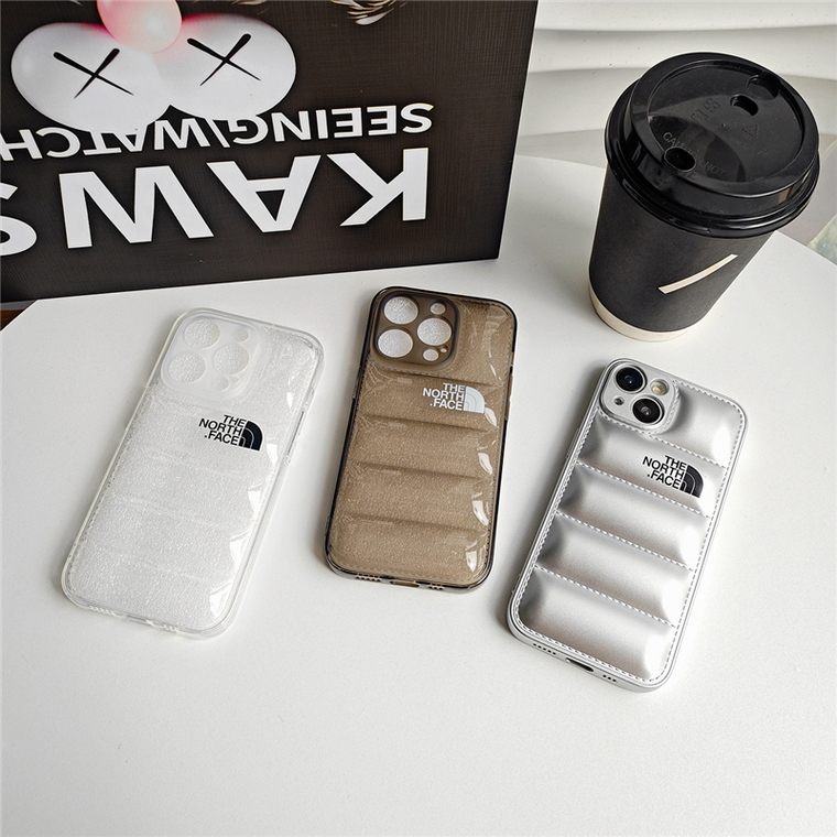 The North Face Puffer Jacket Style New Silicone TPU 15, 14, 13, 12 iPhone Case