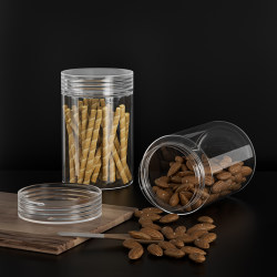 Internet-Famous Rice Pudding Jar, Transparent Sealed Grain Storage Box, Kitchen Food-Grade Plastic Honey Empty Bottle Internet-Famous Rice Pudding Jar, Transparent Sealed Grain Storage Box, Kitchen Food-Grade Plastic Honey Empty Bottle