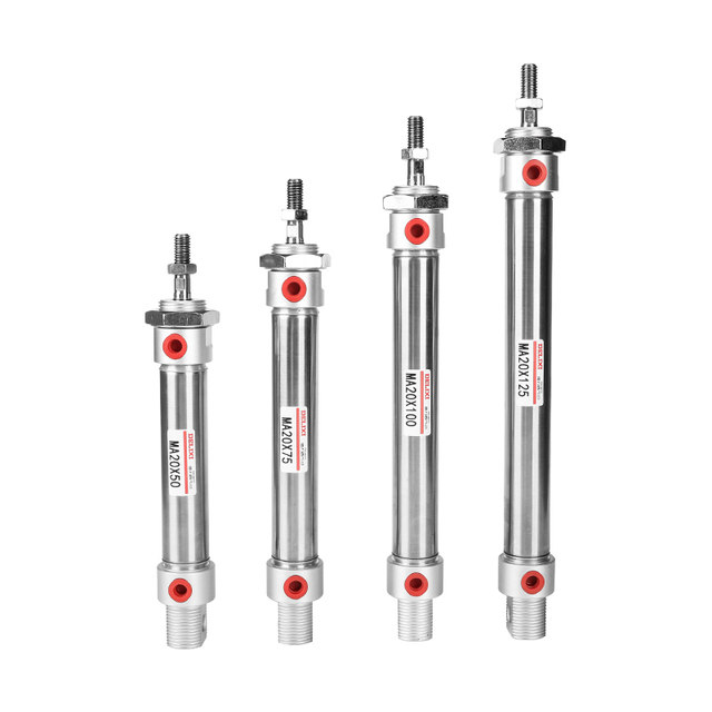 Delixi Pneumatic Small Mini Stainless Steel Cylinder Ma