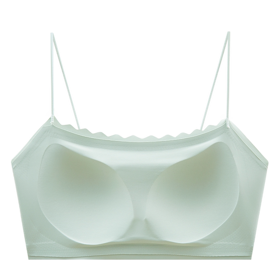 No traceless back camisole all -in -one summer thin underwear vest small chestless steel ring gathered tube top breast female
 No traceless back camisole all -in -one summer thin underwear vest small chestless steel ring gathered tube top breast female