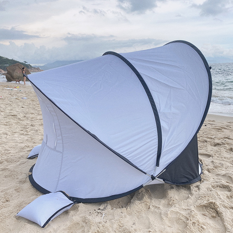 deli (デリ) ビーチテント サンシェルター 7 x 7フィート UPF50+保護 ポップアップ式ビーチキャノピー サンシェード 4本のFodableポールと2イン1マッ 並行輸入品 | Leedor ビーチテント サンシェルター インスタントビーチ