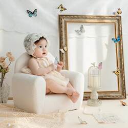 New Baby Photography Sofa, 100-Day Photo Shoot Props, Newborn Photography Props, Solid Wood Frame with Lamb's Wool New Baby Photography Sofa, 100-Day Photo Shoot Props, Newborn Photography Props, Solid Wood Frame with Lamb's Wool