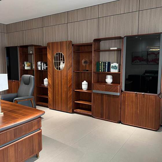 New Chinese style Chairman General Manager Office Solid Wood Bookcase Storage Shelf Black Walnut Storage Locker 2025 New Model
New Chinese style Chairman General Manager Office Solid Wood Bookcase Storage Shelf Black Walnut Storage Locker 2025 New Model