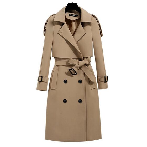 Trench coat for women mid-length 2024 autumn clothes new Korean version slim waist slim high-end and atmospheric women's spring and autumn jacket
Trench coat for women mid-length 2024 autumn clothes new Korean version slim waist slim high-end and atmospheric women's spring and autumn jacket