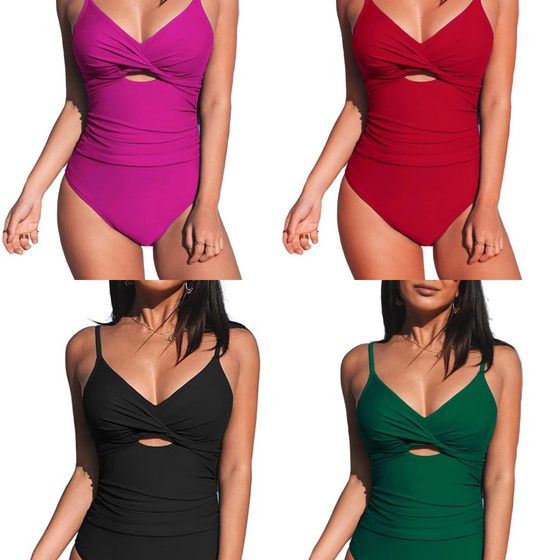 2025 European and American swimsuits solid color one-piece women's hollow sexy bikini pleated slim foreign trade swimsuit women
2025 European and American swimsuits solid color one-piece women's hollow sexy bikini pleated slim foreign trade swimsuit women