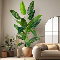 High-End Artificial Traveler's Palm Indoor Green Plant Potted Plant, Bionic Green Plant, Bird of Paradise Landscaping, Fake Flower Tree, Light Luxury Ornament High-End Artificial Traveler's Palm Indoor Green Plant Potted Plant, Bionic Green Plant, Bird of Paradise Landscaping, Fake Flower Tree, Light Luxury Ornament