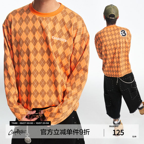 CoosRetro <Samsung>British retro style men's diamond plaid patch embroidered casual sports long-sleeved T-shirt
CoosRetro <Samsung>British retro style men's diamond plaid patch embroidered casual sports long-sleeved T-shirt