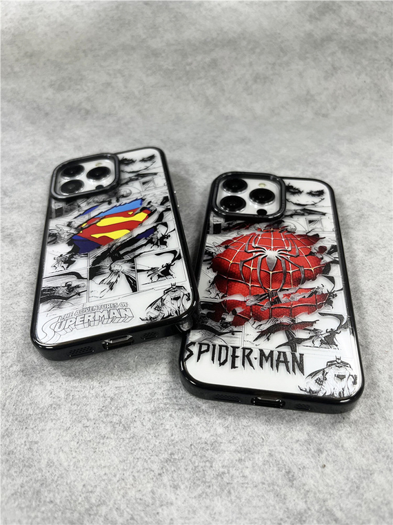 Superman Spiderman Comic Book New 15, 14, 13, 12 iPhone Case