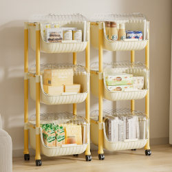 Trolley Storage Rack for Home Use in the Living Room, Multi-Layer Snack Storage Cabinet, Floor-Standing Baby Storage Rack, Toy Organizing Tool Trolley Storage Rack for Home Use in the Living Room, Multi-Layer Snack Storage Cabinet, Floor-Standing Baby Storage Rack, Toy Organizing Tool