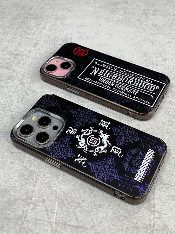 CLOT NEIGHBORHOOD URBAN GARMENT New Electroplated 15, 14, 13, 12 iPhone Case