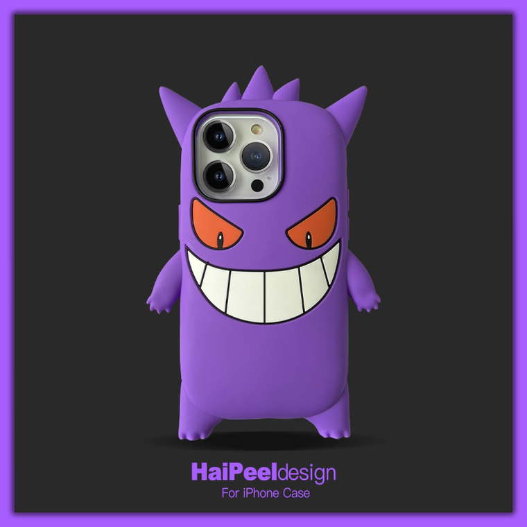 Pokemon Gengar New 3D Silicone TPU 15, 14, 13, 12 iPhone Case