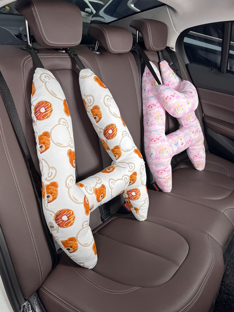 Cojín Protector Para Cinturón De Seguridad Infantil – Suave, Acolchado, Protege Cuello Y Hombros En Viajes