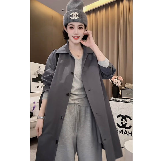 Simple windbreaker jacket for women 2025 autumn new lapel breasts mid-length fashion age-reducing Korean top for women
Simple windbreaker jacket for women 2025 autumn new lapel breasts mid-length fashion age-reducing Korean top for women