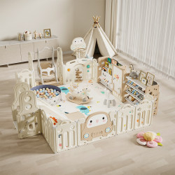 Baby Play Fence, Protective Fence, Indoor Crawling Mat for Babies, Large Fence for Children's Play Area Baby Play Fence, Protective Fence, Indoor Crawling Mat for Babies, Large Fence for Children's Play Area