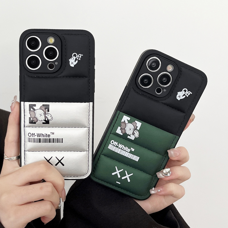 KAWS OFF WHITE Puffy Puffer Down Jacket 15, 14, 13, 12 iPhone Case