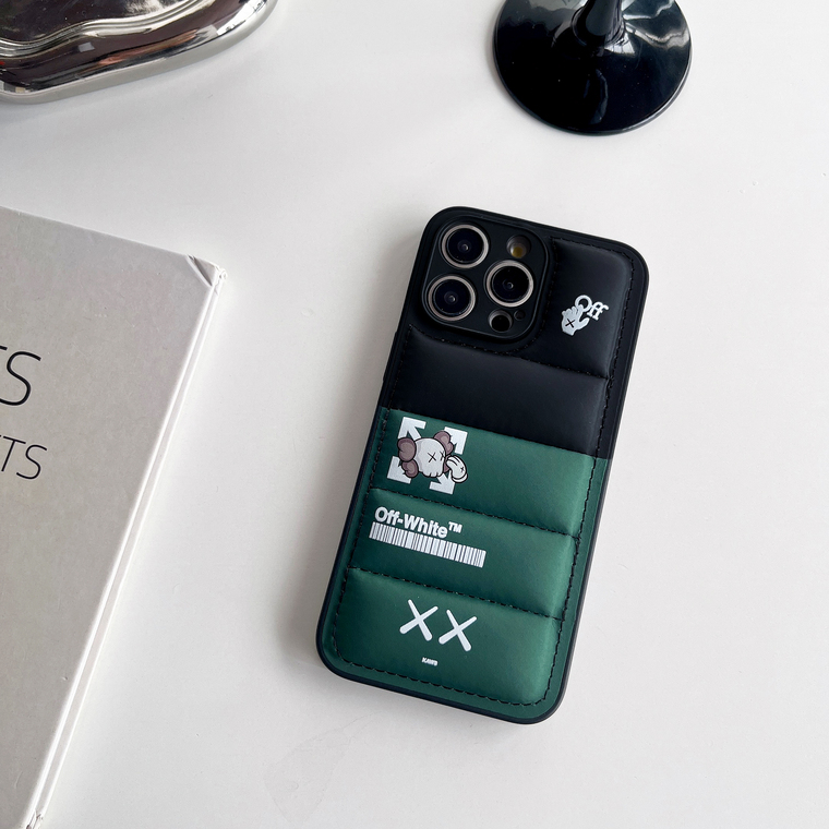 KAWS OFF WHITE Puffy Puffer Down Jacket 15, 14, 13, 12 iPhone Case