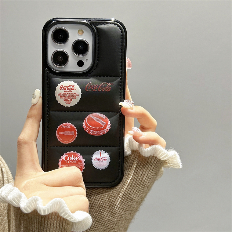 Coca-Cola Cap New Puffy Puffer Down Jacket 15, 14, 13, 12 iPhone Case