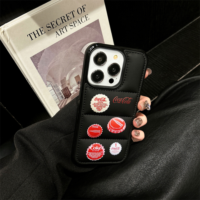 Coca-Cola Cap New Puffy Puffer Down Jacket 15, 14, 13, 12 iPhone Case
