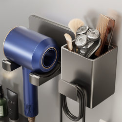 Bathroom hair dryer bracket without punching wall-mounted bathroom storage rack hair dryer bracket storage rack Bathroom hair dryer bracket without punching wall-mounted bathroom storage rack hair dryer bracket storage rack