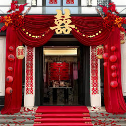2025 Rural Wedding Courtyard Wedding Arrangement Self-built House Entrance Wedding Room Cloth Arrangement Decoration Full Suit 2025 Rural Wedding Courtyard Wedding Arrangement Self-built House Entrance Wedding Room Cloth Arrangement Decoration Full Suit