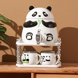 Cold Water Pitcher with Spout, Cute Panda Water Set, Large Capacity, High Temperature Resistant, Cola Bucket, Household Cold Water Jug Cold Water Pitcher with Spout, Cute Panda Water Set, Large Capacity, High Temperature Resistant, Cola Bucket, Household Cold Water Jug