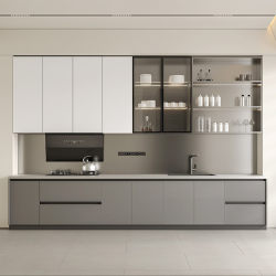 Gold medal 304 stainless steel kitchen cabinets custom quartz stone integrated countertops home kitchen cabinets custom scratch-resistant Gold medal 304 stainless steel kitchen cabinets custom quartz stone integrated countertops home kitchen cabinets custom scratch-resistant