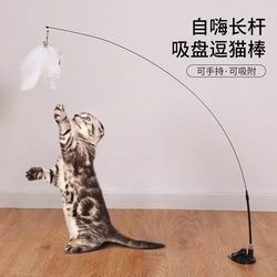 Cat Toy Teaser Wand Self-Entertainment Boredom Buster with Suction Cup Long Rod Pet Kitten Toy Kitten Supplies Collection Cat Toy Teaser Wand Self-Entertainment Boredom Buster with Suction Cup Long Rod Pet Kitten Toy Kitten Supplies Collection