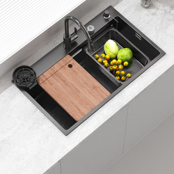 Jomow Thickened 5mm Small Grain Slag Collection Sink, Large Single Bowl Sus304 Stainless Steel Kitchen Sink for Washing Vegetables and Dishes Jomow Thickened 5mm Small Grain Slag Collection Sink, Large Single Bowl Sus304 Stainless Steel Kitchen Sink for Washing Vegetables and Dishes
