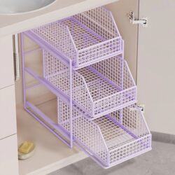 Under sink multifunctional storage rack pull-out storage basket Under sink multifunctional storage rack pull-out storage basket