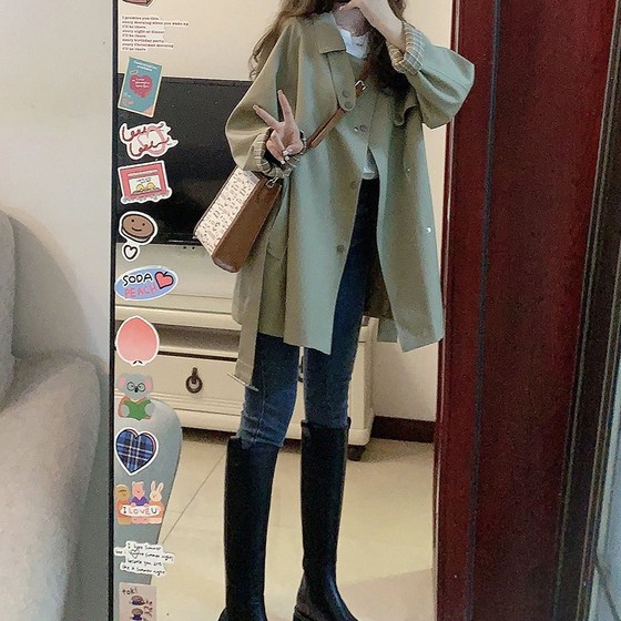 Korean small trench coat for women 2025 autumn new high-end style super good-looking versatile loose coat for women
Korean small trench coat for women 2025 autumn new high-end style super good-looking versatile loose coat for women